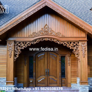 Classic Villa Design with Decorative Pillar Details No-12014