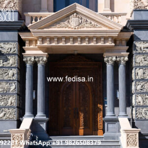 Classic Villa Design with Beautiful Front Yard Ideas No-12047