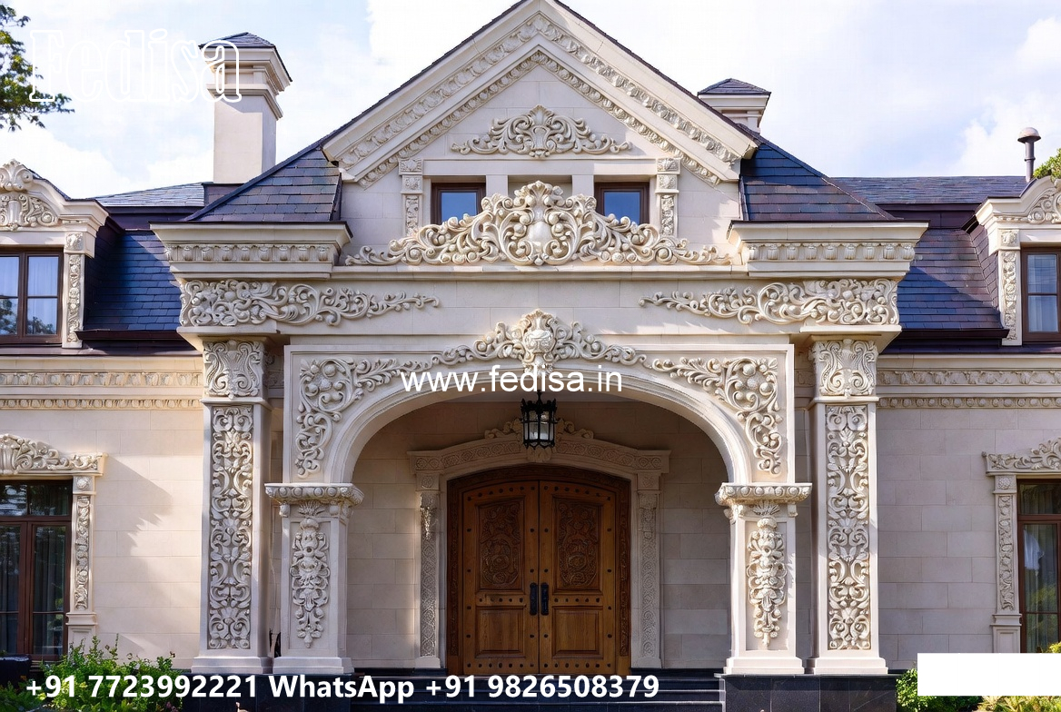 Classic Villa Design with Elegant Home Entrance No-12049