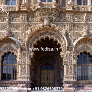 Luxury House Design with Grand Entrance Door Ideas No-12264