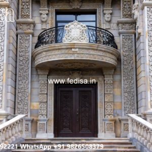 Classic Villa Design with Decorative Wooden Details No-368