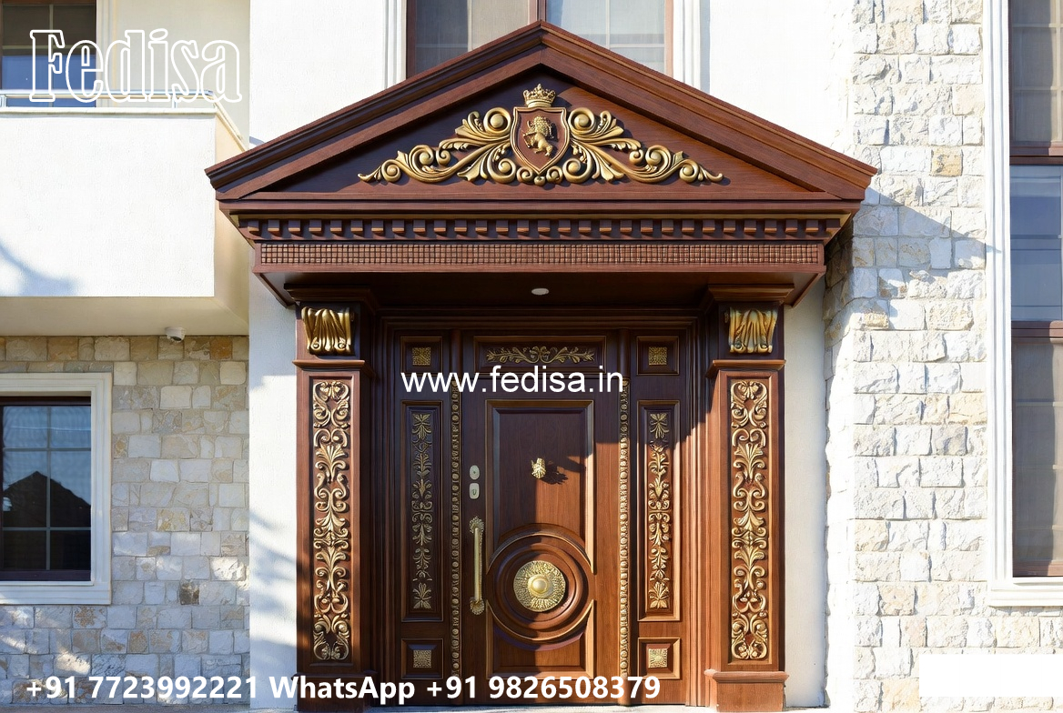 Classic Villa Design with Decorative Stone Cladding No-424