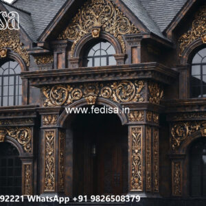 Classic Villa Design with Decorative Exterior Features No-437