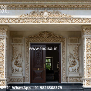 Classic House Design with Elegant Outdoor Lighting No-664