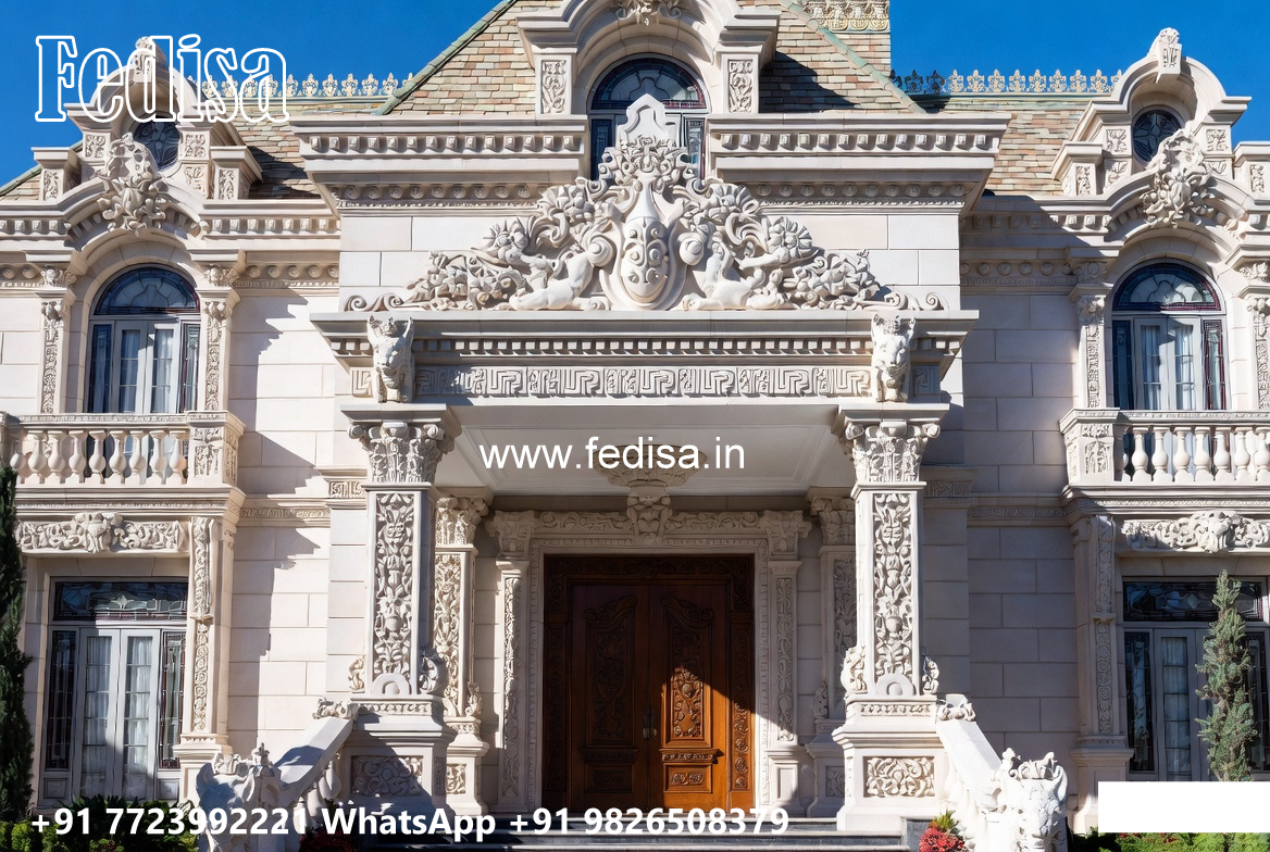 Classic House Design with Decorative Entry Door Ideas No-717