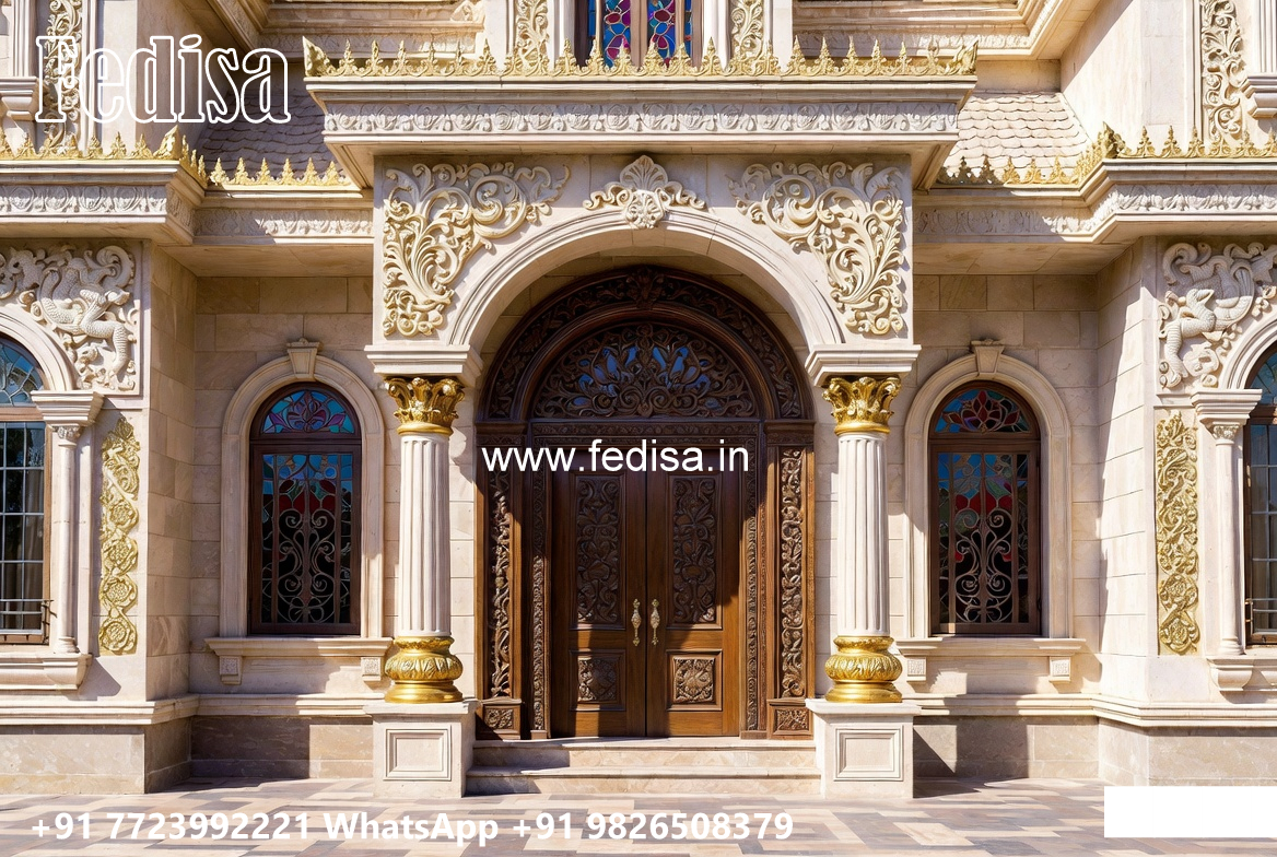Classic Villa Design with Decorative Wooden Details No-818