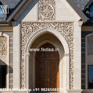 Luxury House Design with Grand Entrance and Elevation No-908