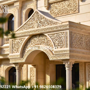 Classic House Design with Elegant Front Yard Ideas No-1098