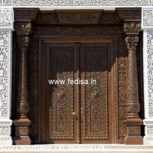 Classic Villa Design with Decorative Pillar Details No-1214
