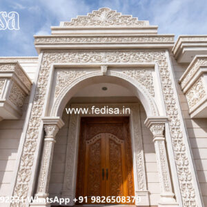 Classic Villa Design with Elegant Entrance Gate Ideas No-1329