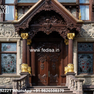 Luxury House Design with Grand Entrance Door Ideas No-1464