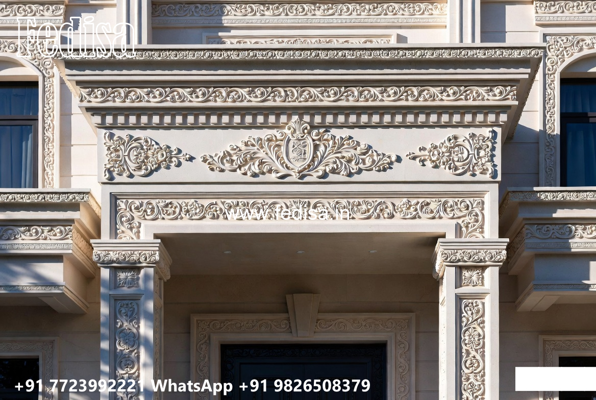 Classic Villa Design with Decorative Wooden Details No-1718