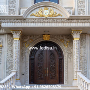 Classic Villa Design with Decorative Stone Cladding No-1774