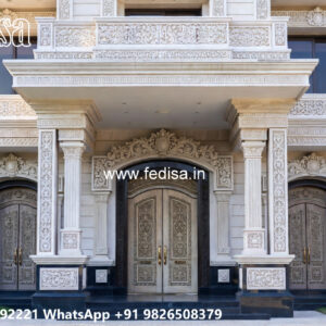 Classic Villa Design with Elegant Entrance Gate Ideas No-1779
