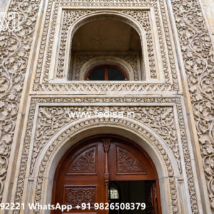 Classic Villa Design with Beautiful Front Yard Ideas No-2147
