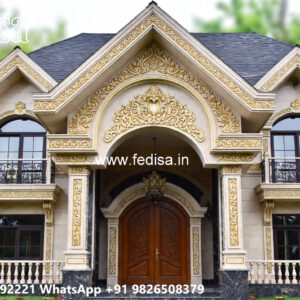Classic Villa Design with Elegant Home Entrance No-2149