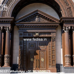 Classic Villa Design with Elegant Entrance Gate Ideas No-2229