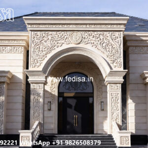 Luxury House Design with Grand Entrance Door Ideas No-2364
