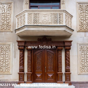 Classic Villa Design with Decorative Wooden Details No-2618