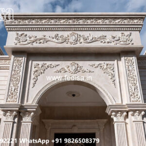 Luxury House Design with Grand Entrance and Elevation No-2708