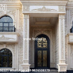 Luxury House Design with Grand Entrance Door Ideas No-2814