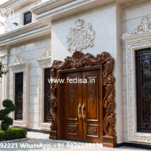 Classic House Design with Elegant Front Yard Ideas No-2898