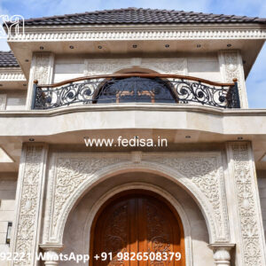 Classic House Design with Decorative Entry Door Ideas No-2967