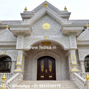 Classic Villa Design with Beautiful Front Yard Ideas No-3047