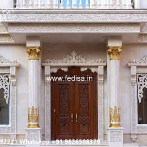 Classic Villa Design with Decorative Stone Cladding No-3124