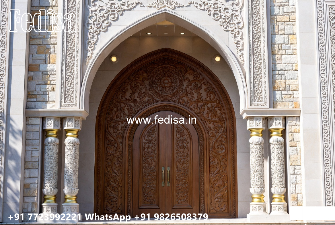 Luxury House Design with Grand Entrance Door Ideas No-3264
