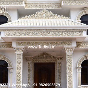 Classic Villa Design with Decorative Wooden Details No-3518