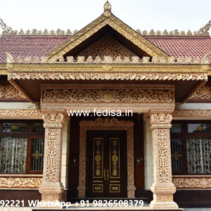 Classic Villa Design with Elegant Decorative Pillars No-3559