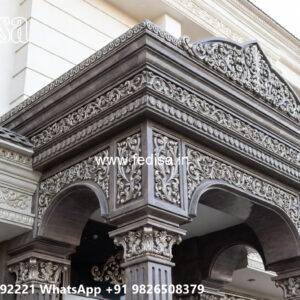 Classic Villa Design with Decorative Stone Cladding No-3574