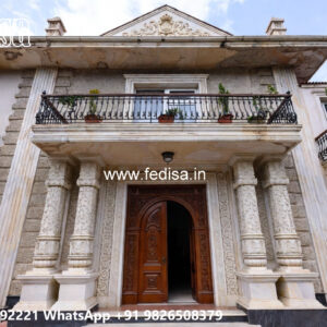 Classic Villa Design with Elegant Entrance Gate Ideas No-3579
