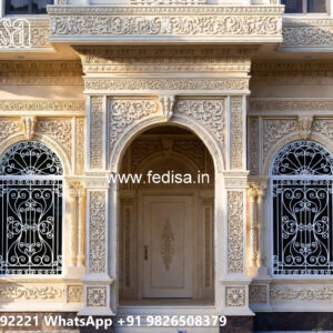 Classic Villa Design with Decorative Pillar Details No-3914