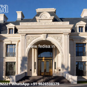 Classic Villa Design with Elegant Decorative Pillars No-4009