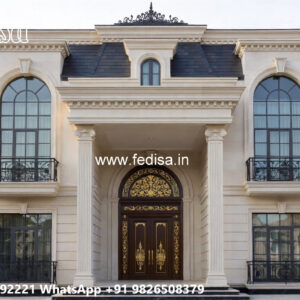 Classic Villa Design with Decorative Stone Cladding No-4024