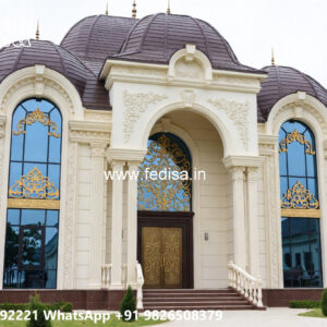 Classic Villa Design with Elegant Entrance Gate Ideas No-4029