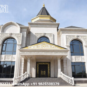 Classic House Design with Elegant Marble Staircase No-4324