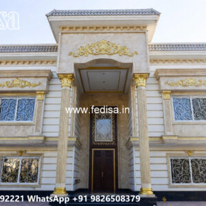 Classic Villa Design with Decorative Pillar Details No-4364