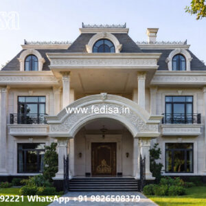 Classic Villa Design with Beautiful Roof Architecture No-4379