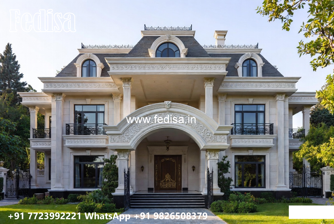 Classic Villa Design with Beautiful Roof Architecture No-4379