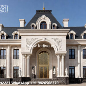 Classic Villa Design with Stylish Marble Flooring No-4382