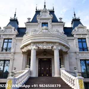 Classic Villa Design with Decorative Stone Cladding No-4474