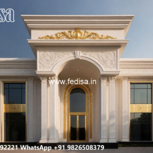 Luxury House Design with Grand Entrance and Elevation No-4508