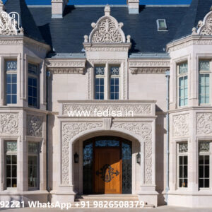Luxury House Design with Grand Entrance Door Ideas No-4614