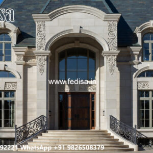 Classic House Design with Decorative Pillar Concepts No-4673