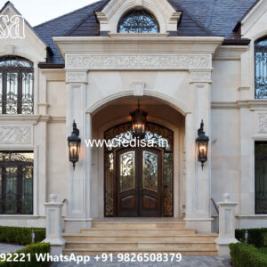 Classic House Design with Decorative Iron Railings No-4736