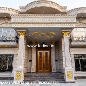 Classic House Design with Elegant Exterior Lighting No-4749