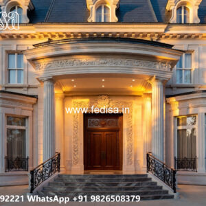Classic House Design with Elegant Marble Staircase No-4774